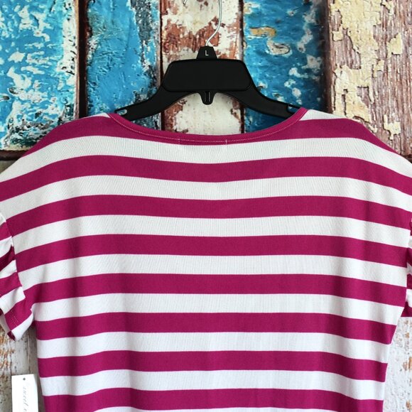 Women's Sweet Violet Top Short Sleeve Striped MEDIUM Multicolor NEW - Picture 7 of 9